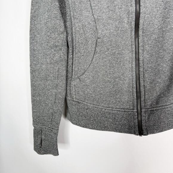 Lululemon Womens 6 Heathered Speckled Black Gray Scuba Hoodie III French Terry - Picture 5 of 9